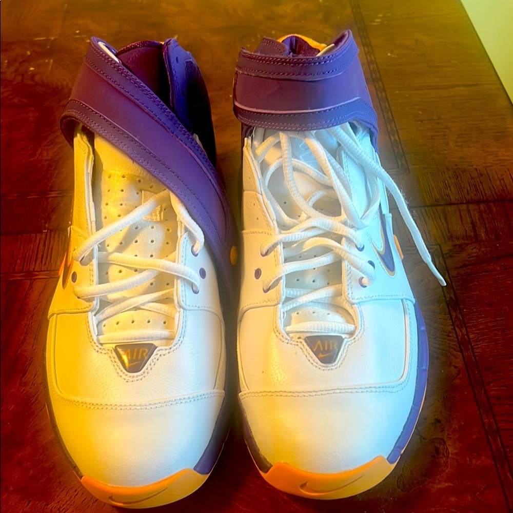 Nike Purple and White High-Top Sneakers